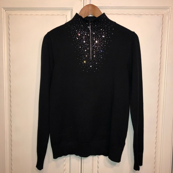 Christine Alexander Sweaters - Christine Alexander Swarovski Turtleneck Size S